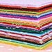 BENECREAT 30PCS 12 x 12 inches (30cm x 30cm) DIY Polyester Patterned Felt Fabric Squares Sheets Assorted Colors for Crafts, 1mm Thick
