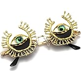 IYANCHENG Rhinestone Funny disco rave trendy jersey shore y2k wrap around Party Unique Sunglasses Ladies Glasses