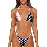 MIKETAI Sexy Bikinis for Women 2 Piece Bikini Spaghetti Strap Swimsuits Solid Color Bathing Swimwear Triangle Bathing Suit