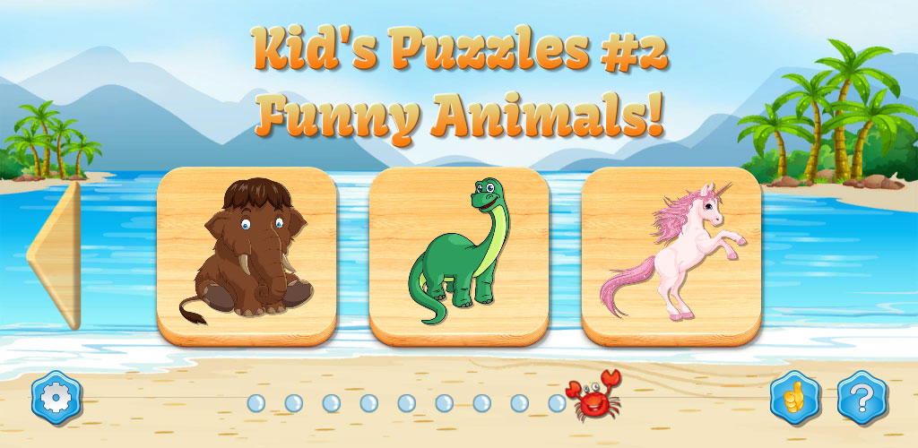 Kids Puzzles, Funny Animals 2 (full game without ads