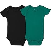 GUISBY Baby Boys Girls Short Sleeve Bodysuits for Summer 2-Pack Sets 0-24 Months