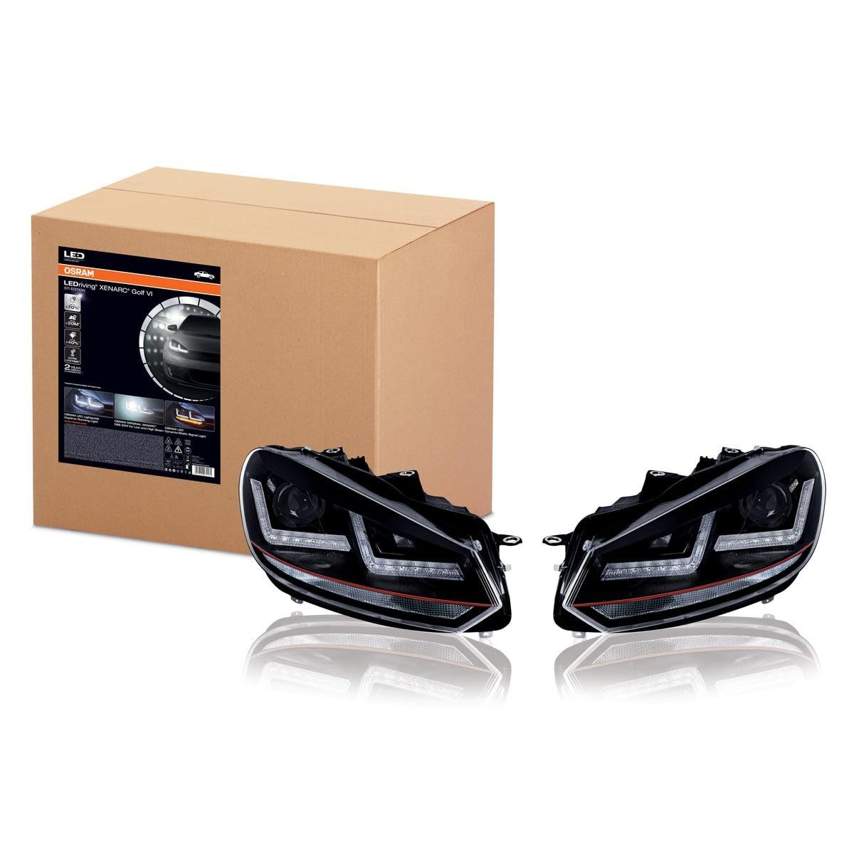 OSRAM LEDriving XENARC Golf VI - GTI Edition, Xenon retrofit headlamp including LED daytime running light, LEDHL102-GTI, 12 V passenger car, cardboard box (left-hand drive cars only)