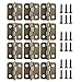 PAGOW 18MM Antique Brass Mini Hinges,12 Pack with Bronze Screws for Wooden Jewelry Box Cabinet Decorative