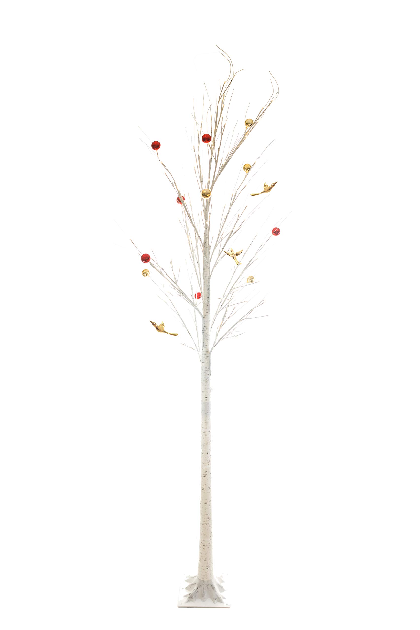 Mull Amber Artificial Tree With Ornaments 8 5ft Blinking