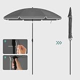SONGMICS 2 m Parasol Beach Umbrella UPF 50+ Grey GPU065G01 view 8