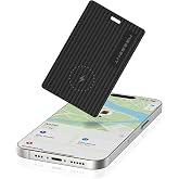MSEBENT Air Tag Wallet Tracker Card 1-Pack, Rechargeable with Wireless Charging, Works with Apple Find My (iOS Only), Apple MFi Certified, IP67 Waterproof Item Finder for Wallet, Passport &amp; Luggage