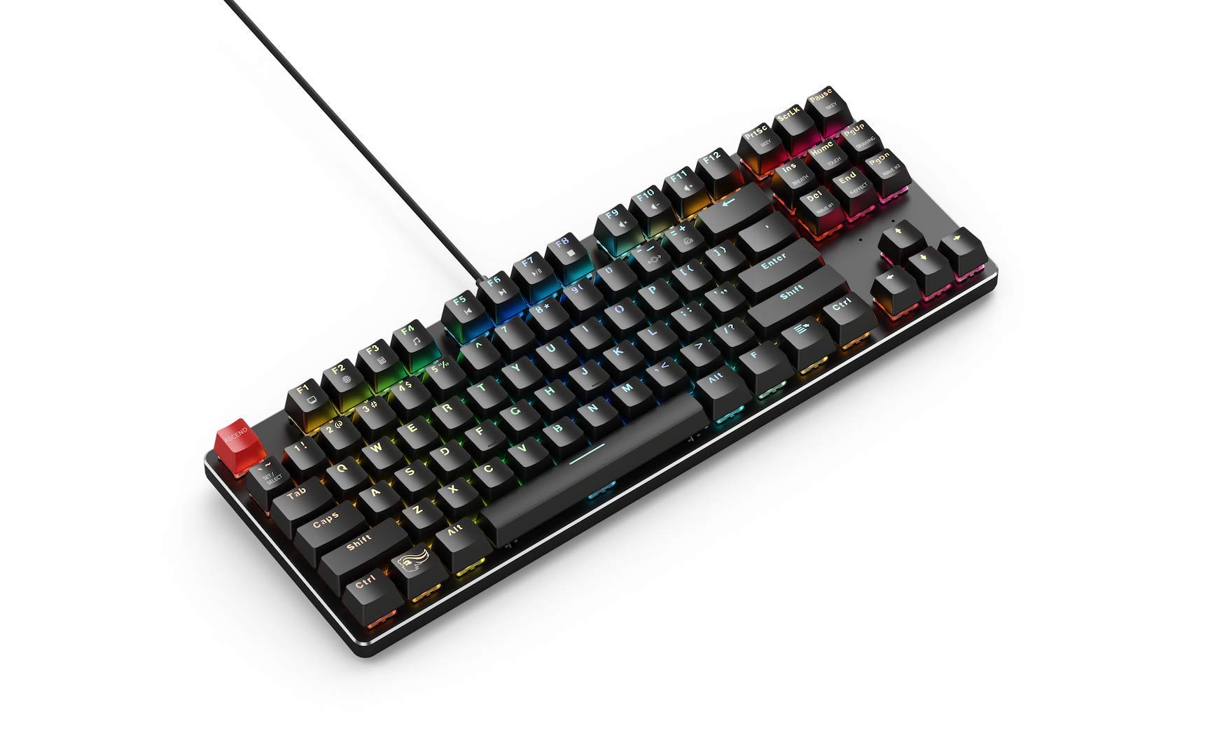 Glorious Custom Gaming Keyboard - GMMK 85% Percent TKL - USB C Wired Mechanical Keyboard - RGB Hot Swappable Switches & Keycaps - Black Metal Top Plate