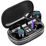 MuGo Bluetooth Headphones IP7 Waterproof, BT5.0 Auto Pairing Deep Bass HiFi Stereo Sound Wireless Earbuds, Touch Control…