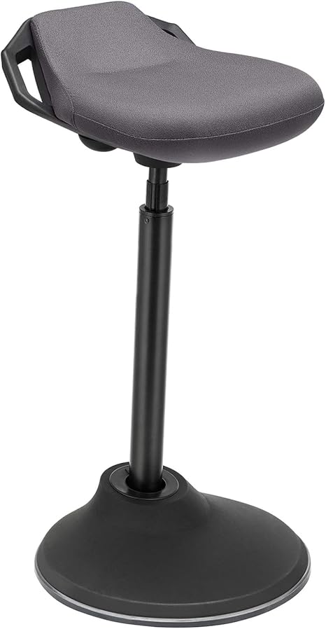 Amazon Com Songmics Standing Desk Chair Adjustable Standing Stool Sitting Balance Chair Comfortable And Breathable Seat Gray Uosc02gy Furniture Decor
