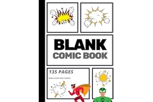 Blank Comic Book: Create Your Own Comic Strip, Blank Comic Panels, 135 Pages, Gray (Large, 8.25 x 11 in.)