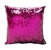 Idea up Reversible Sequins Mermaid Pillow Cases 4040cm with Magic Mermaid Sequin (Party Pink and Silver)