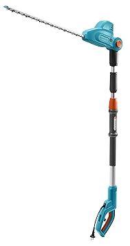 GARDENA Teleskop-Heckenschere THS 500/48: Heckenschere mit 500 W, 3.5 m Reichweite, abwinkelbarer Kopf und Teleskopstiel, 48 