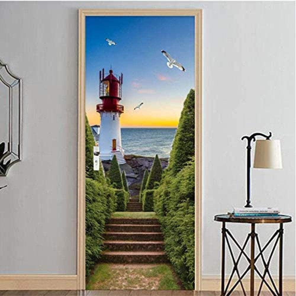 Etiqueta de la puerta,Tamaño personalizado PVC impermeable 3D escalera