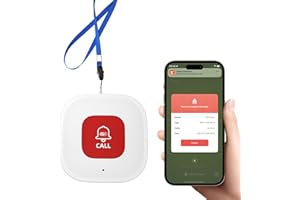 XYSZPCGS WiFi Caregiver Call Button for Elderly at Home w App Notification, Elderly Monitoring, Caregiver Pager, Life Alert Systems for Seniors No Monthly Fee,Compatible with Tuya Smart/Smart Life APP (1)