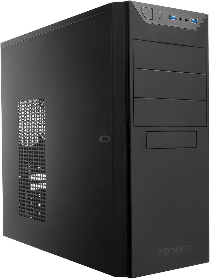 Antec VSK-4000B-U3/U2 ATX Black Computer Case - Durable Steel, USB 3.0