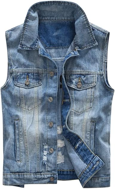 lightweight denim vest
