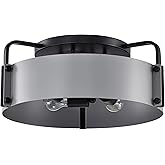 Nuvo Altos - 4 Light Semi-Flush Mount-7 Inches Tall and 18 Inches Wide-Matte Gray Finish