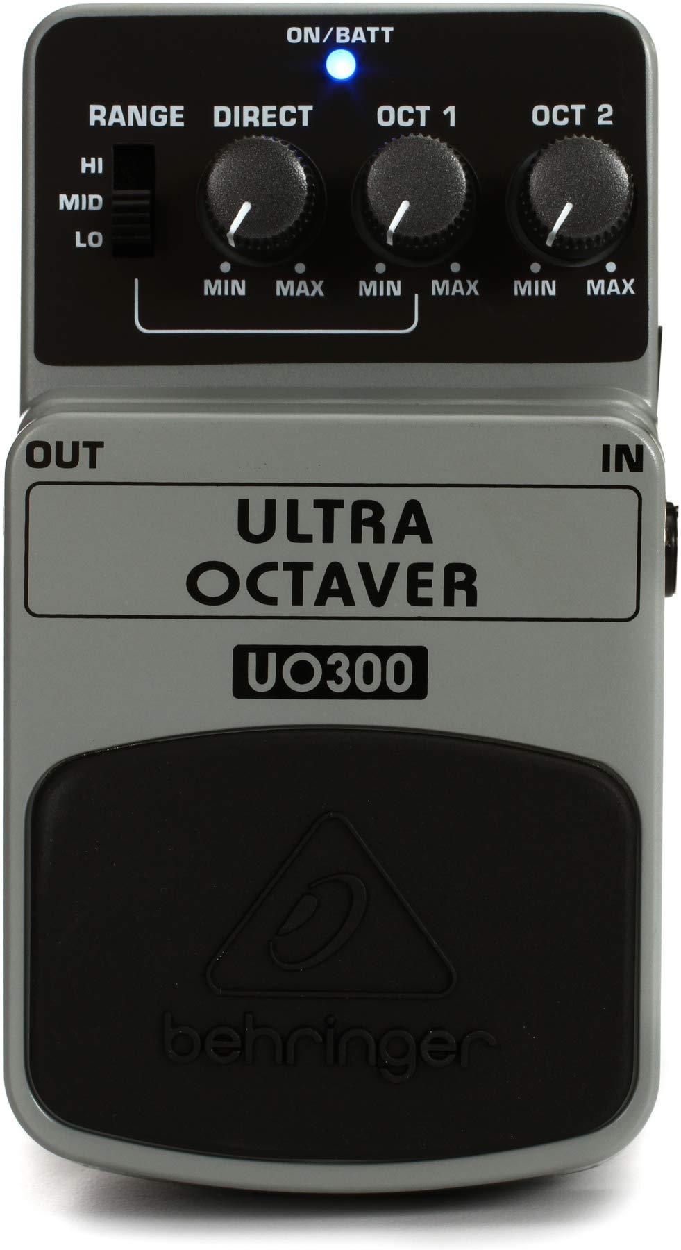 Behringer UO300 Ultra Octaver Stompbox Pedal for Guitar & Bass, 3-Mode Octave Shifter with Direct, OCT 1 & OCT 2 Volume Controls for Synth-Like Bass Tones (Black)