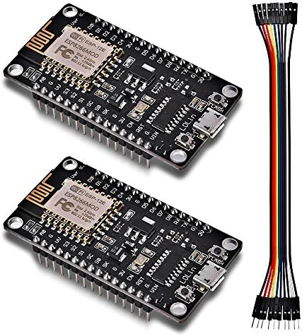 IDEASPARK 2 PCS ESP8266 CH340G NodeMcu Lua Wireless WIFI Internet Development Board Module for Arduino Raspberry Pi Internet of Things(DuPont Line Included)