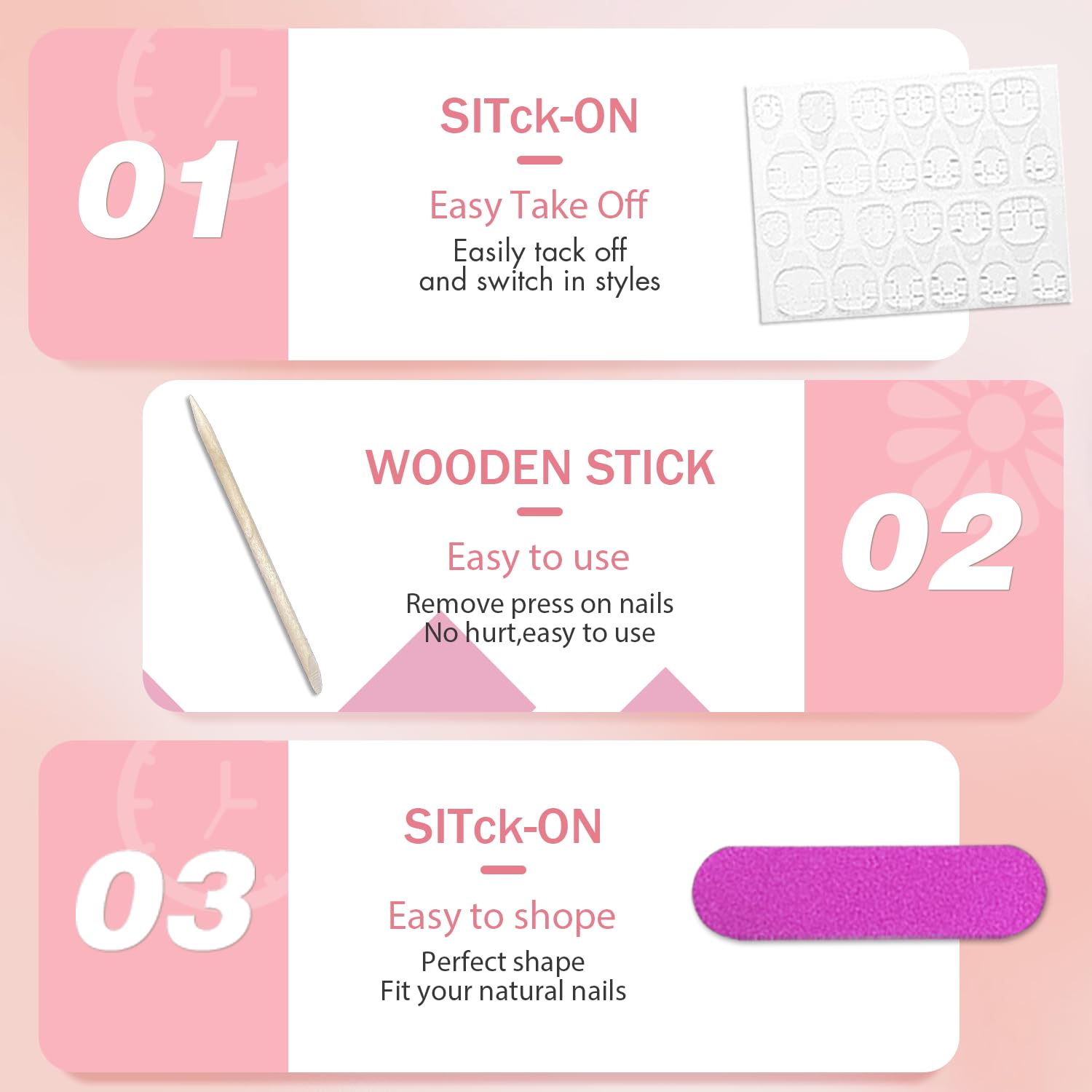 30Pcs Purple French Tip Press on Nails Short Almond Nails Press ons, Short Fake Nails Almond Shaped Acrylic French Glue on Nails False Nail for Women, Natural Stiletto Nail 15 Sizes - Image 9