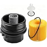 Dtomi Oil Filter Housing Cap, Engine Filter Cover 917-039, 15620-37010 | Oil Filter Cap Assembly Compatible with 2009-2018 Toyota Lexus Scion Corolla Matrix Prius Prius V CT200h 1.8L 04152-37010