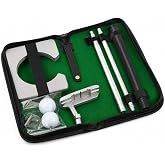 Portable Golf Putter Set with Case, 2 Balls &amp; Putting Cup | Travel golf putting practice kit