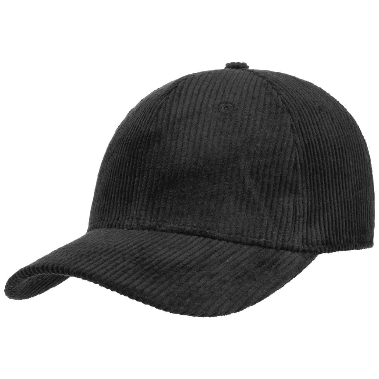 Hatshopping Basic Corduroy Baseball Cap Cotton (One Size - Black)