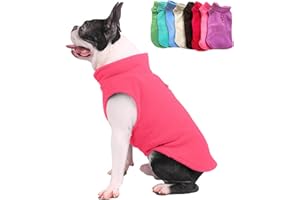 JACKO & CO - Fleece Vest Dog Sweater with Leash Ring - Soft, Warm & Lightweight Pullover Coat for Small & Medium Dogs, Puppies & Cats - Cozy Fall/Winter/Spring Pet Jacket (Pink, Large 10-16lbs)