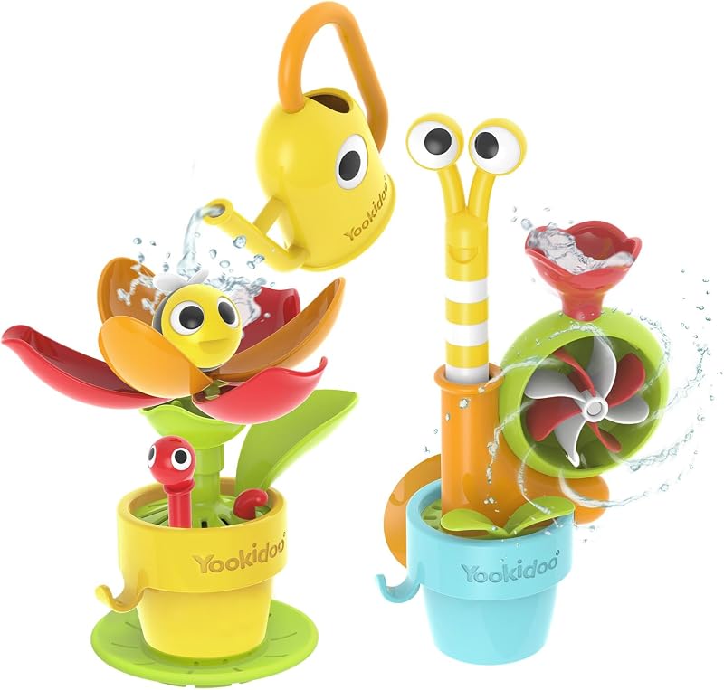 Yookidoo Pour N Grow Pop Up Garden Bath Toy Snail & Flower Set