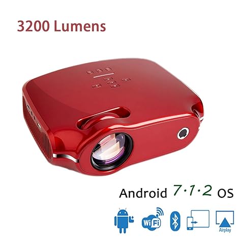 Proyector 4K, 3200 Lúmenes LED Inalámbrico 1080P HD ...