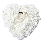 HONEYGIFTS Wedding Ring Pillow, Irovy Ring Bearer