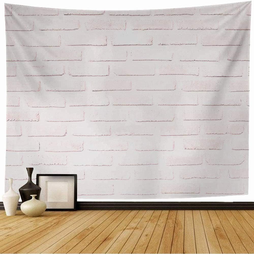 Amazon Com Starony Tapestry Wall Hanging Brown Abstract White Brick Wall Room Interiors Abandoned Aged Apartment Architecture Block Home Cool Tapestry For Bedroom Wall Decor 80x60 Inch Home Kitchen