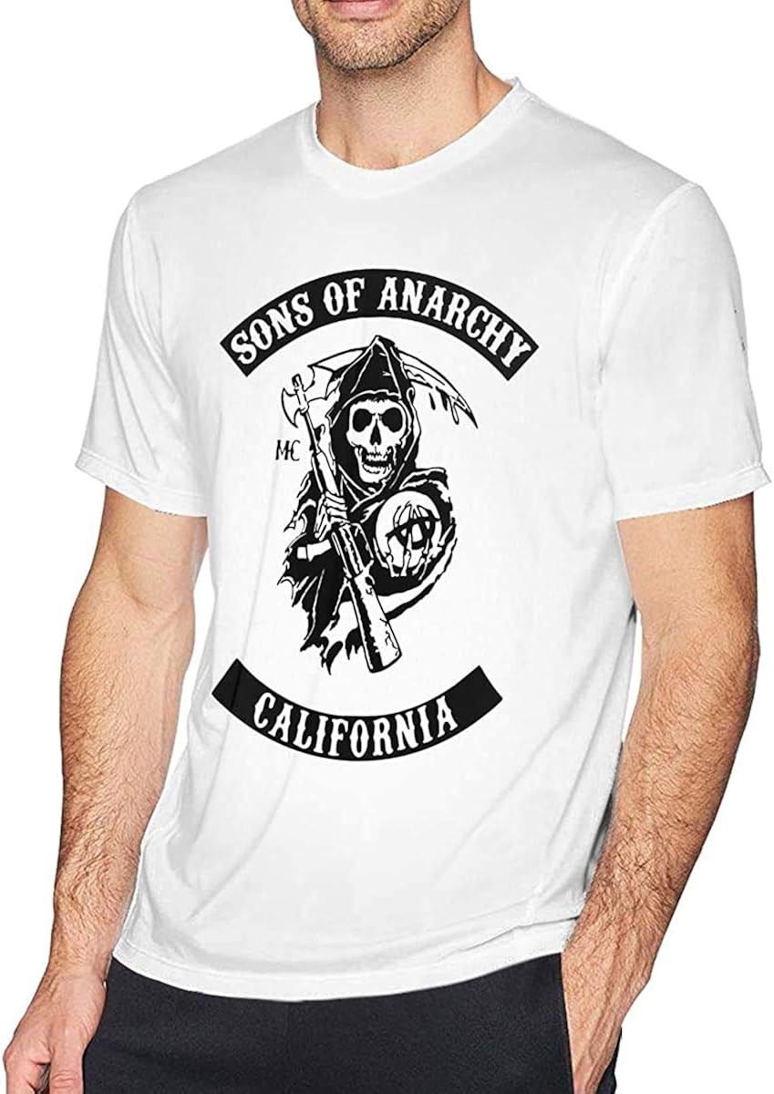 Sons of Anarchy Cotton Short Sleeve TShirt White Amazon.it Abbigliamento