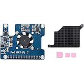 Waveshare PI5 PoE HAT (F),Compatible with Raspberry Pi 5, RPI 5 POE HAT High Power, Onboard Cooling Fan, with Metal Heatsink,
