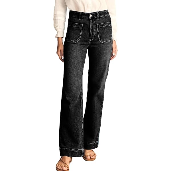 John Galliano Chic Flared Mid Waist Black Women's Denim at Amazon