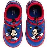 Disney Mickey Mouse Water Shoes for Boys - Aqua Socks with Bungee Closure - Waterproof Quick Dry Slipon Beach Pool Shoe (Sizes: 5-10 Toddlers / 11-12 Little Kids)