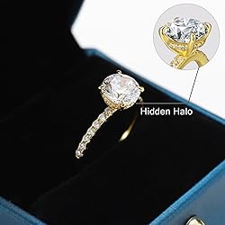 SMILEST 925 Sterling Silver Rings for Women, 14K
