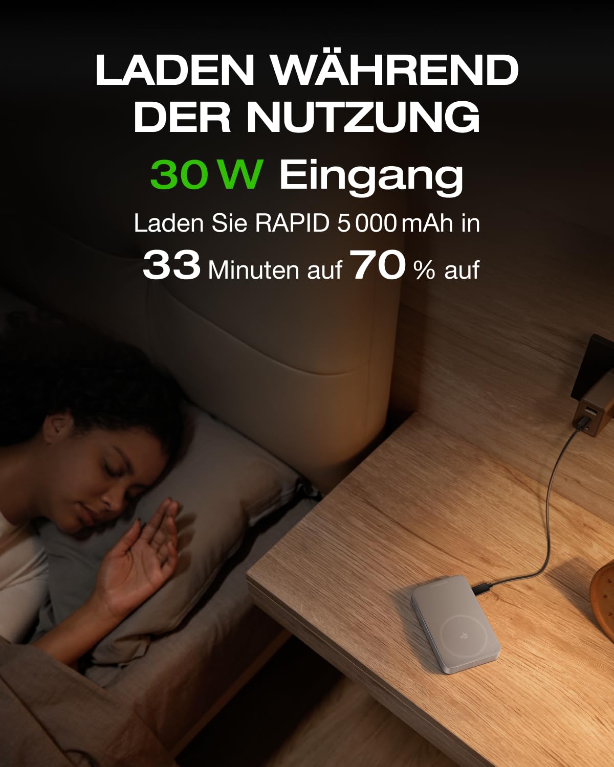 EF ECOFLOW Qi2 Magsafe Powerbank 5000mAh 30W mit USB-C-Kabel, Magnetische Power Bank Kabelloses Tragbares Ladegerät, kompatibel für iPhone 17/16/15/14/13/12 Series, Silber 4
