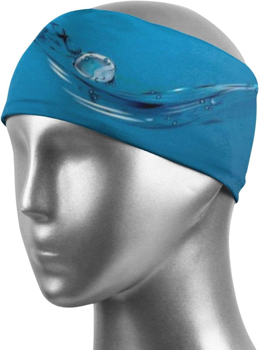 brandless Water Spray Wave line Background Solid Headbands