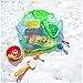 Satisfaction1 Large Portable Beach Mesh Toys Tote Bag Sturdy Blue Sand Backpack Can Put Childrens' Toys,Clothes,Towels,Groceries.Suitable for Beach,Pool,Boat