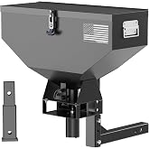 RogueArm ATV Seed Spreader, 80lb &amp; 200lb 12V Adjustable Fertilizer Spreader | UTV Wireless Control All Season Spreader with 2-inch Receiver Hitch for Salt, Grass Seed, Fertilizer, Deer Feeder
