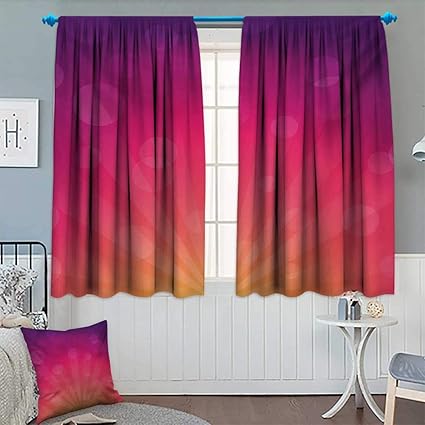 Amazon Com Chaneyhouse Orange And Pink Window Curtain Drape Ombre