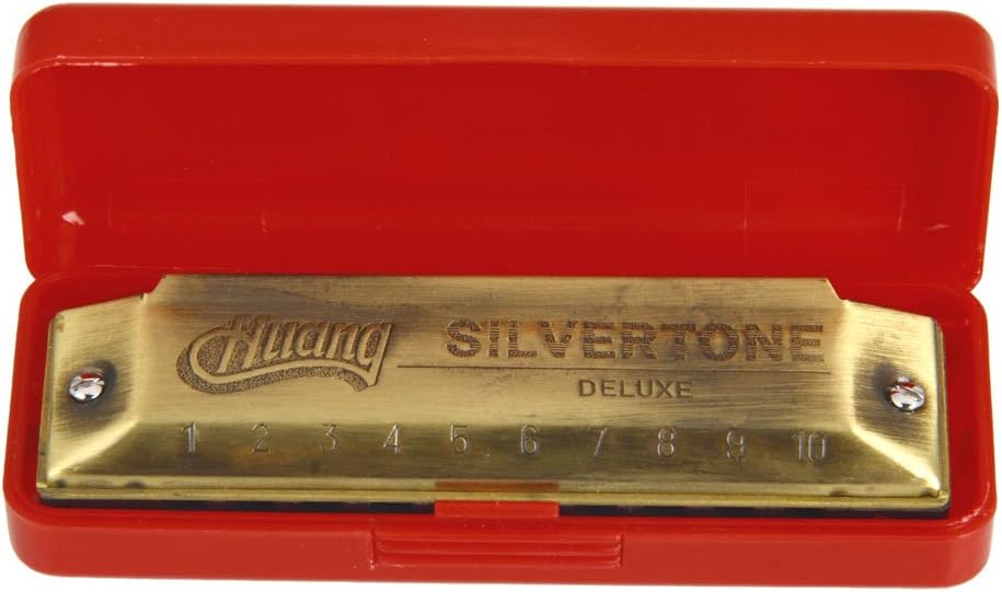 Huang 103 Vintage Retro Style 10 Holes Key of C Harmonica with Plastic Case