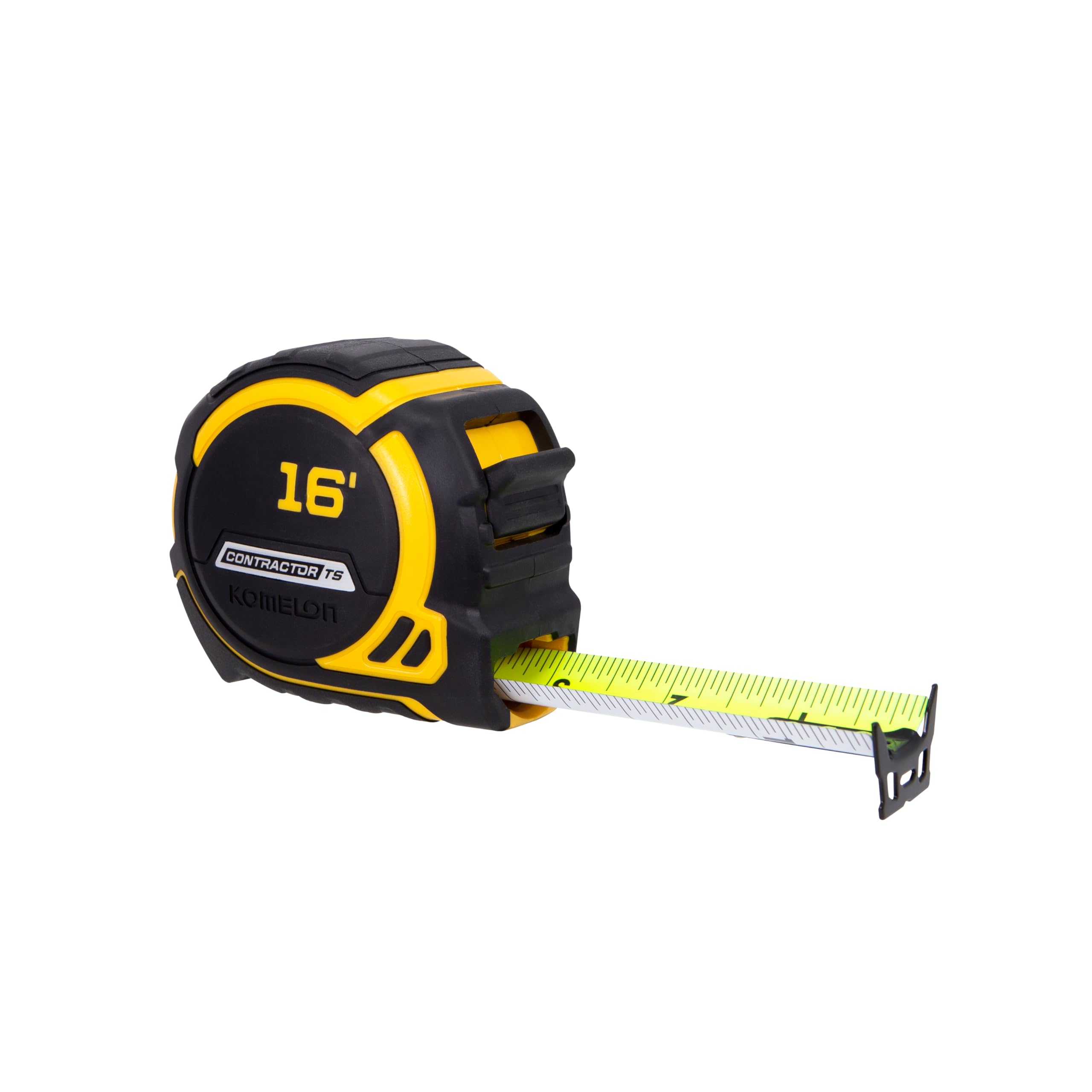Komelon 16-Ft Contractor TS Wide Blade Tape Measure with Backside Printing, Manual Lock, Long Standout (93416)