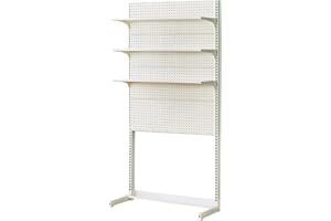Standing Peg Board Organizer Metal Pegboard Heavy Duty Pegboard Large Garage Pegboard Tool Organizer Desk Pegboard(White,106x