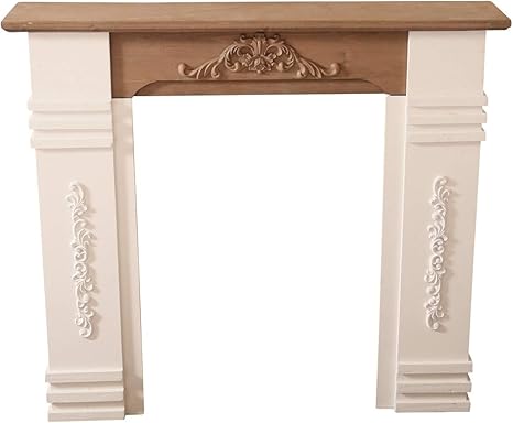 elbmöbel Kaminumrandung Kaminkonsole Landhaus Barock im Shabby Chic