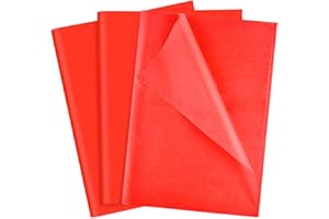 UEERDAND Red Tissue Paper Bulk 120 Sheets, Gift Wrapping Paper for Graduation, Birthday, Christmas Party Decoration, DIY Arts Crafts, 20 x 14 in