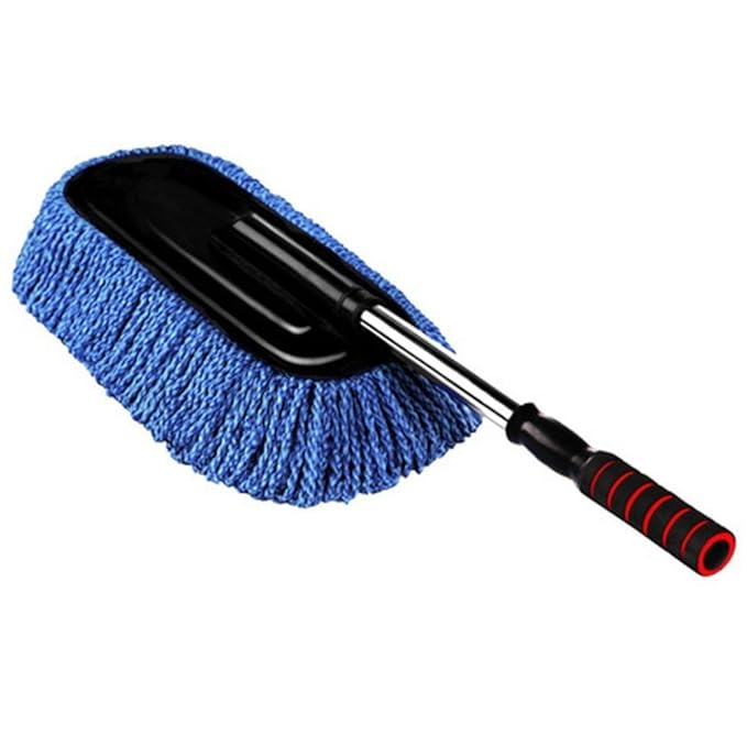 VIKEN Telescoping Handle Car Wash Brush Blue Automotive