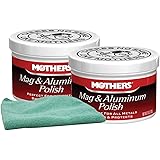 Mothers 05101 Mag & Aluminum Polish (10 oz) Bundle with Microfiber Cloth (3 Items)