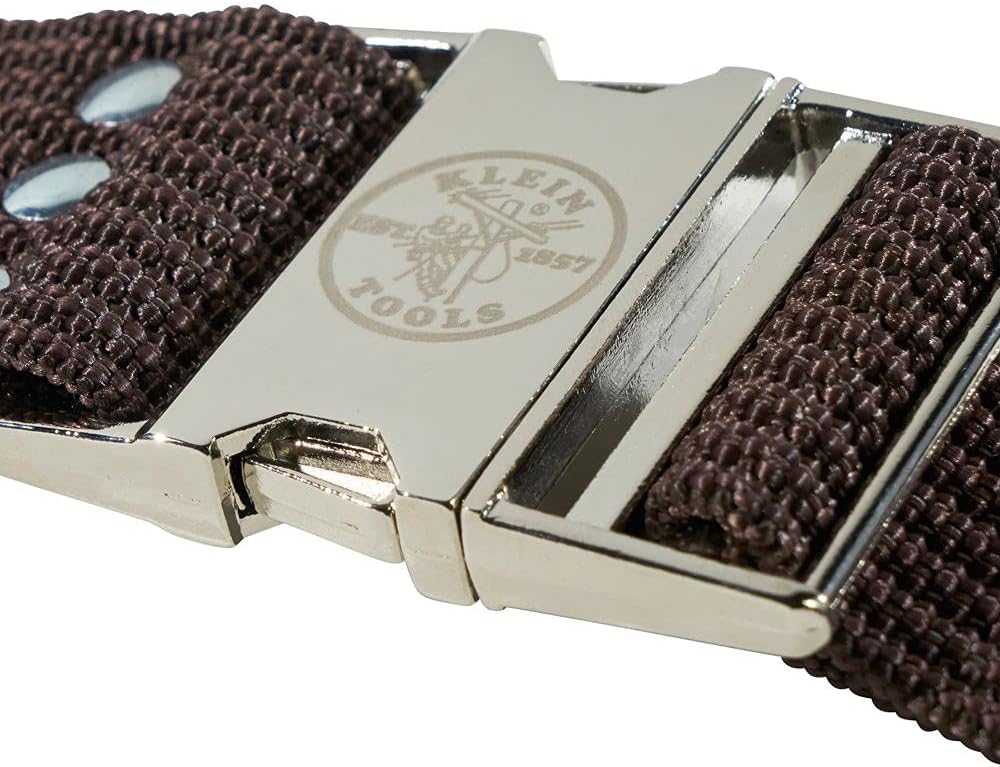 Klein Tools 5225 Tool Belt, Adjustable Electrician Belt is 2-Inch Wide, Adjusts for 48-Inch Waist - Tool Bag Belt - 